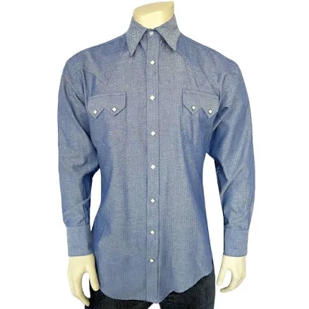 Men's Pima Cotton Herringbone Western Shirt
