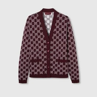 Gucci Reversible GG Wool Jacquard Cardigan