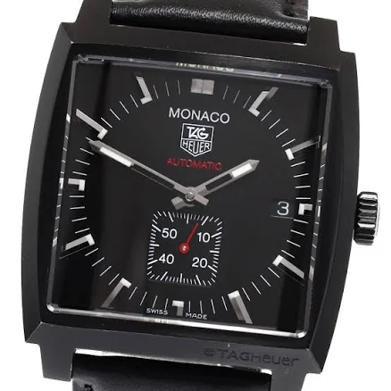 TAG Heuer Men's Monaco Automatic Leather Watch