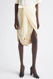 Draped Crepe Jersey Wrap Skirt