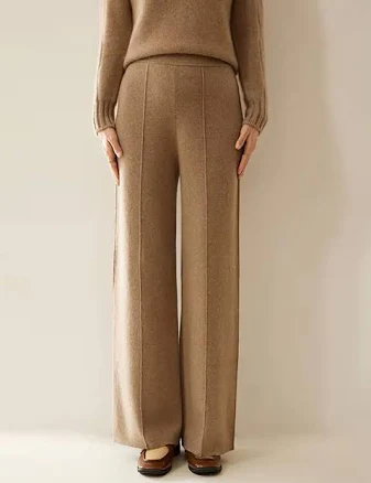 Shadowmoor Women's High Rise Wide Leg Cashmere Wool Pants