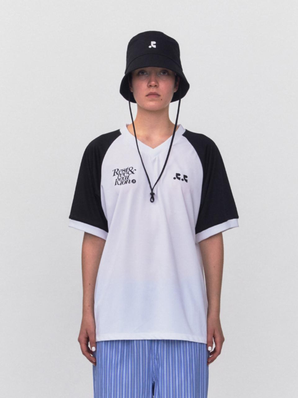 RR V-Neck Jersey Top_White
