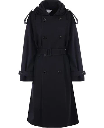 Bottega Veneta Double-breasted Belted Women Trench Coat - Black