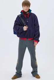 Color Block Half-Zip Fleece Navy