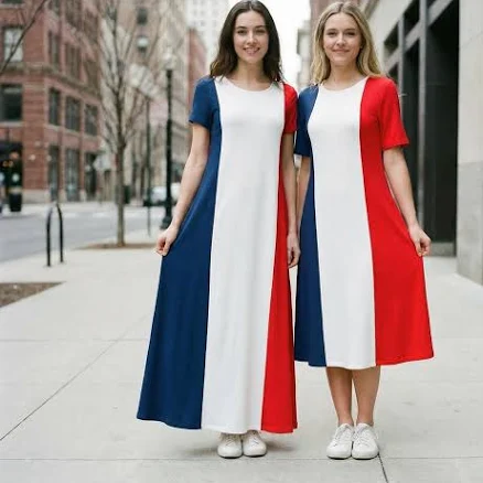 Drapeau National de la France Flag Long Maxi Midi Dress Scarf