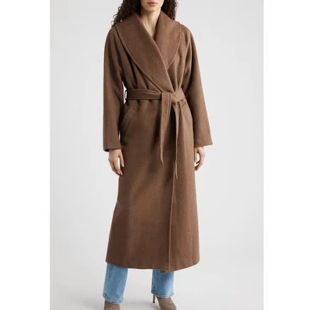 House of CB Women's Cocoon Wool-Blend Shawl Collar Coat