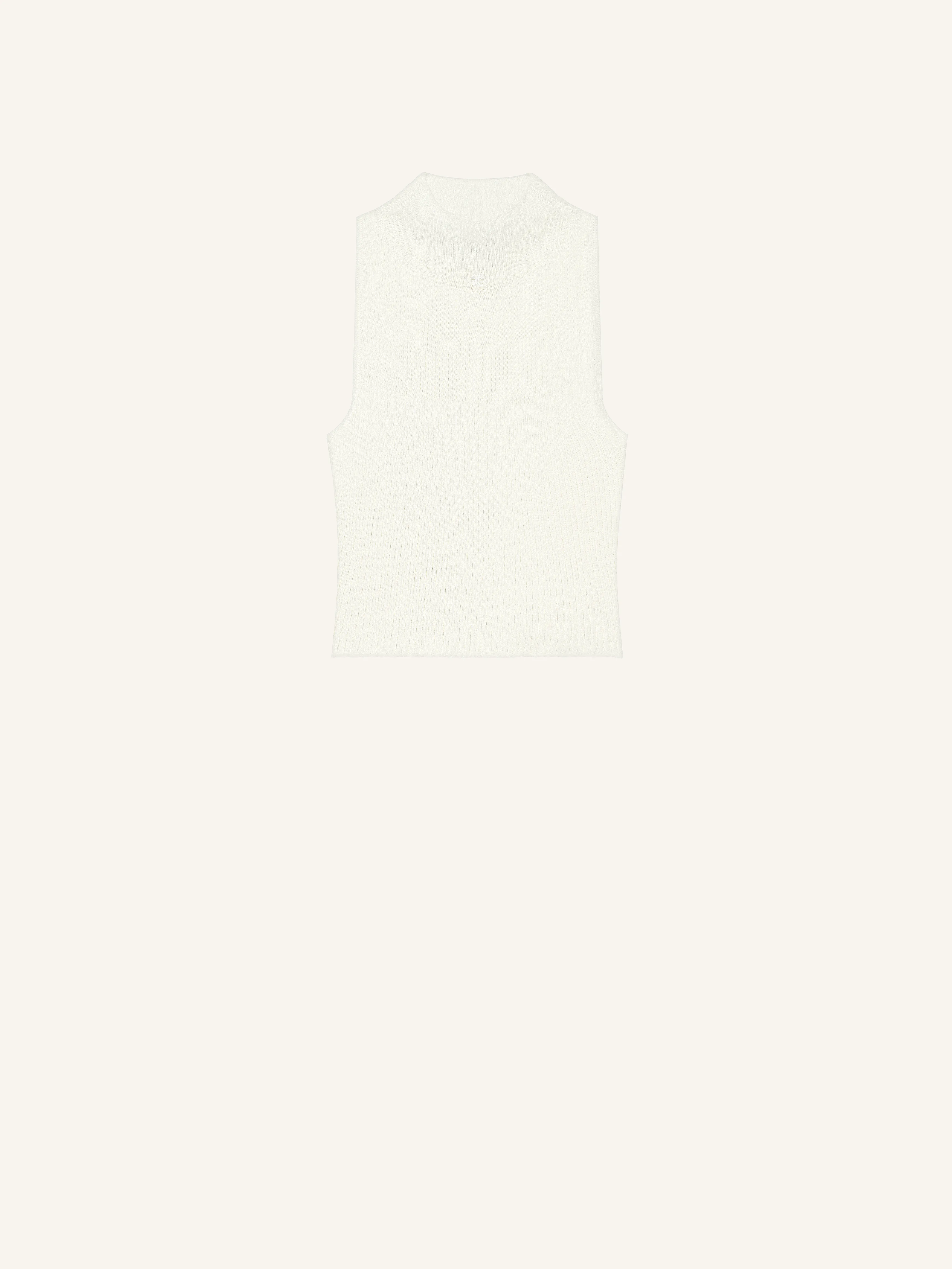 MOCKNECK LIGHT RIB CROPPED TOP