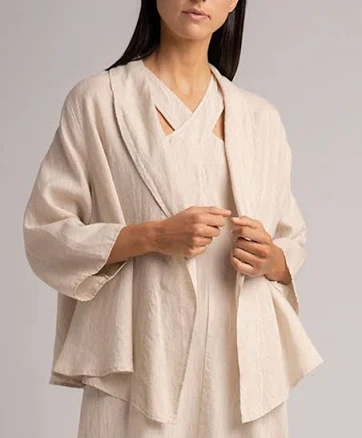 Touche Collection Women's Linen Crop Jacket
