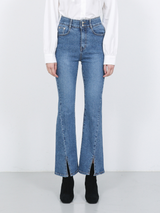 Slit Boots Cut Denim Pants