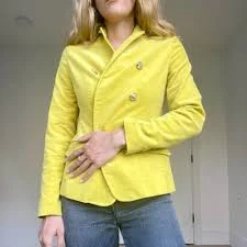 Yellow Corduroy Blazer