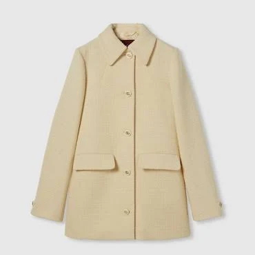 Gucci Textured Wool Tweed Coat