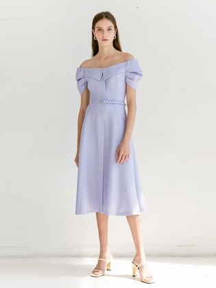 Natalie Off Shoulder Flared Dress