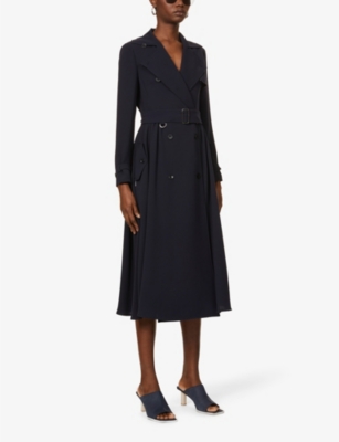 MAX MARA - Piombo double-breasted crepe midi dress