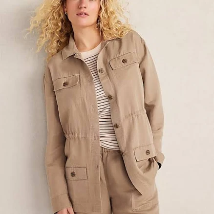 LOFT Haven Well Within Women's Linen Blend Dobby Jacket
