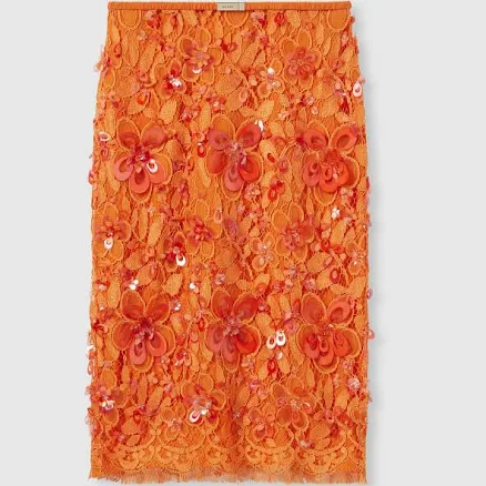 flora lace skirt with beads