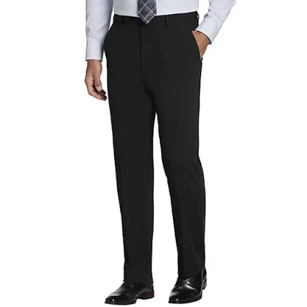 Joseph Abboud Classic Fit Luxe Stretch Dress Pants in Black – Wrinkle-Free Men’s Dress Slacks 36W x 29L