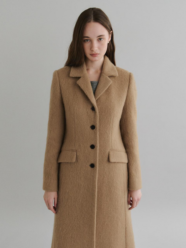 Overlapped Lapel Collar Coat