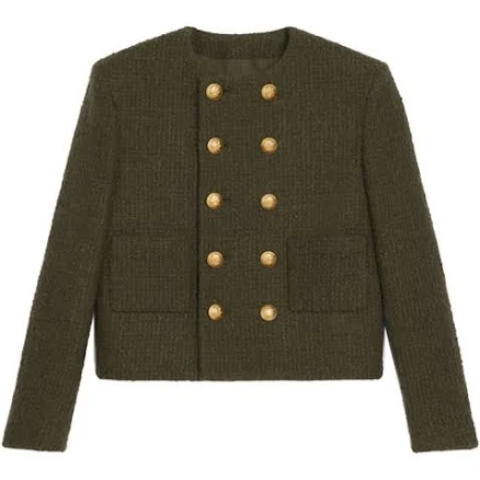 CELINE Women's Chasseur Bouclé Tweed Jacket