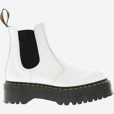 Dr Martens White 2976 Quad Chelsea Boots