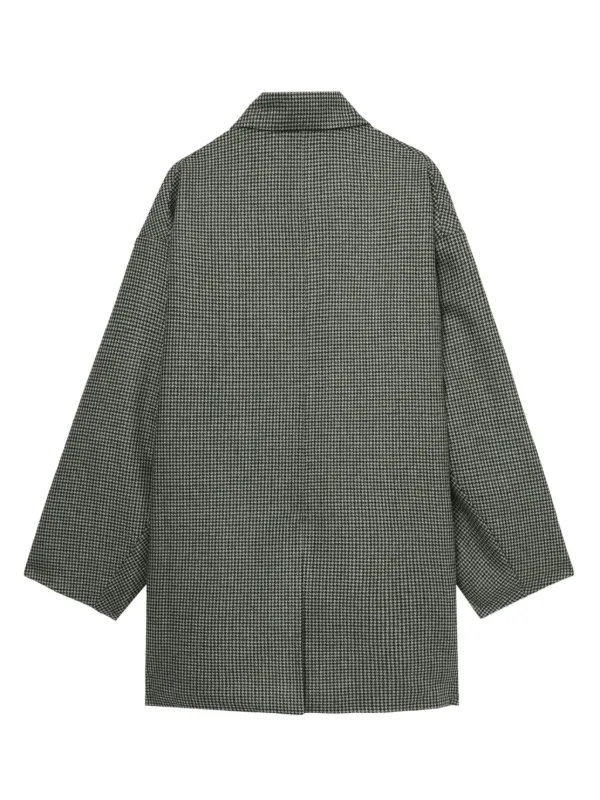 Check-print Coat