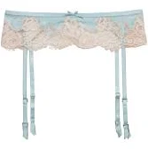 Juliet Lace Trim Stretch Silk Garter Belt