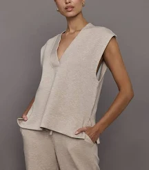 Carbon38 Women's V Neck Knit VestCarbon38 Women's V Neck Knit Vest