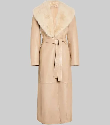 Chloe Bailey Leather Trench Coat