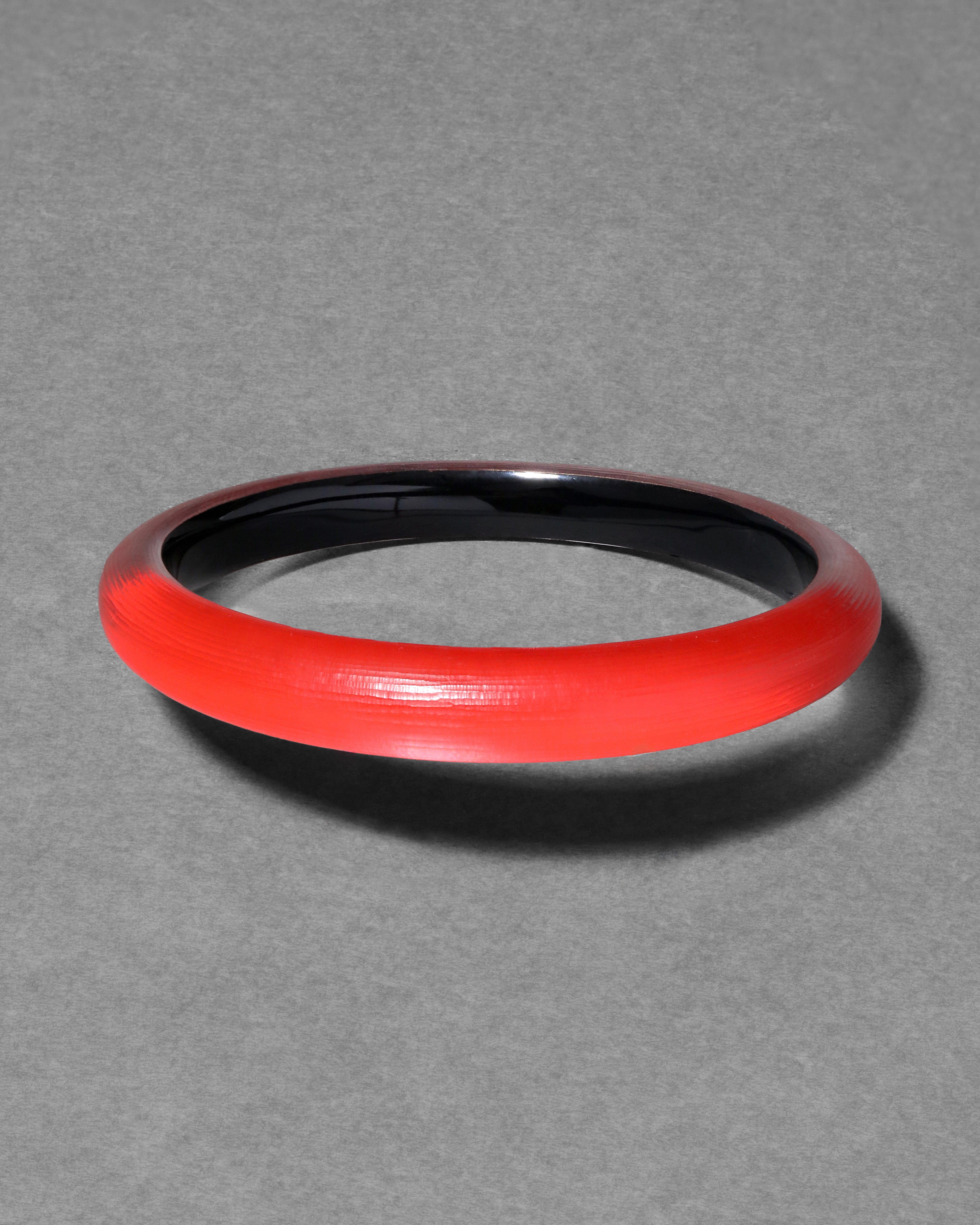 Lucite Skinny Bangle- Lipstick Red