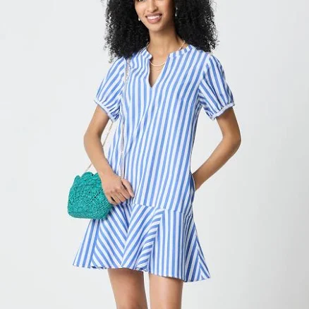 Women's Striped Mini Shirt-Dress J.Crew Factory