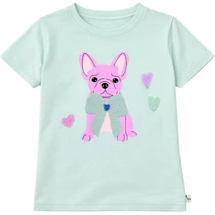 Preppy Goose Frenchie Bow Short Sleeve Tee