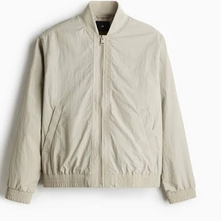 H&M Men's Regular Fit Nylon Bomber Jacket