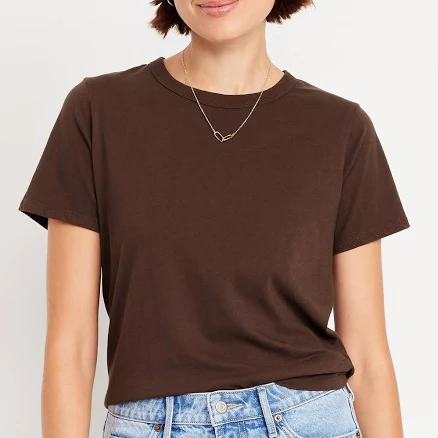 Old Navy Women's Everywear Crew-Neck T-Shirt - Green - Petite Size XXL