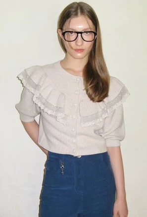 Ruffle Puff Cardigan