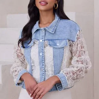 Denim Lace Jacket Denim