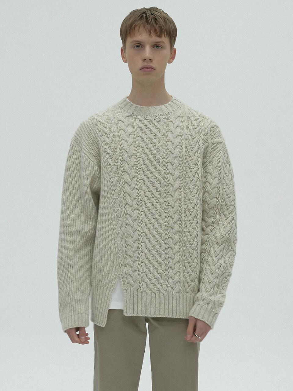 Slit Cable Sweater
