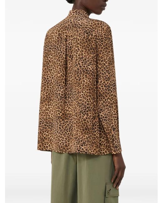 Cropped Leopard Print Shirt