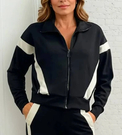 Steph Dreamy Soft Color Block Track Jacket