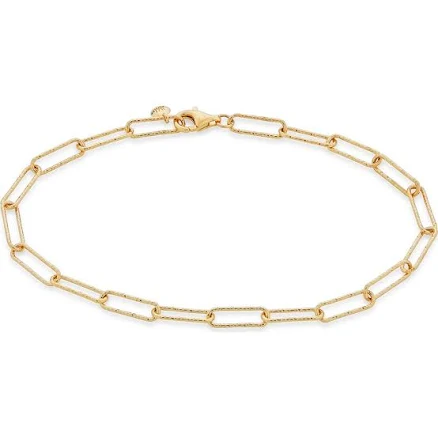 Monica Vinader 14Kt Solid Gold Alta Textured Chain Link Bracelet