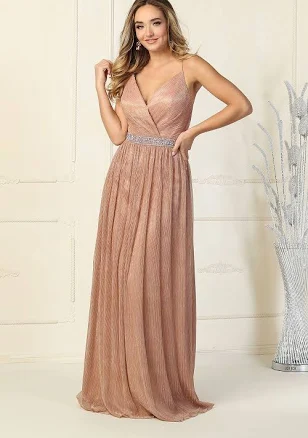Robe Longue Rose Gold — Éclat Et Raffinement Pour Vos Soirées