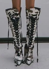RAW Camouflage Pattern Cover Boots - Camouflage / M