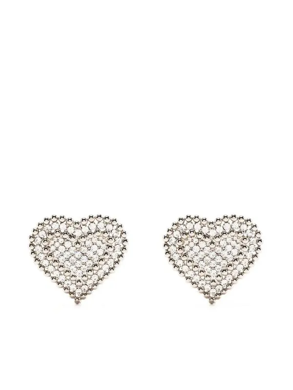 Heart Chain-Link Detail Earrings