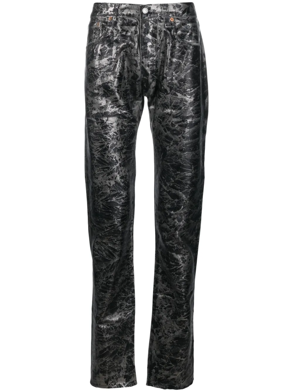 Abstract-print Jeans