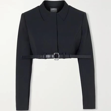COPERNI Cropped Belted Stretch-crepe Jacket - Women - Blush Coats and Jackets - L