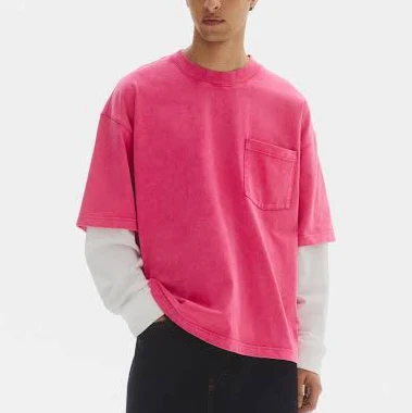 H&M Men's Oversized Fit Layered Cotton Top