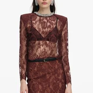 Self Portrait Floral Lace Top