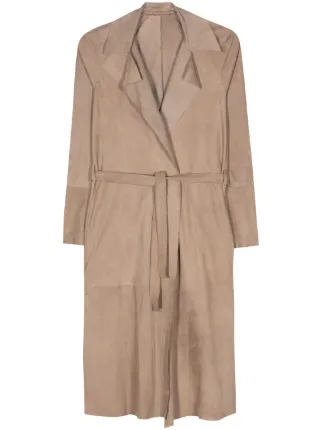 Belted Suede Coat