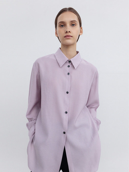 Button Detail Split Side Blouse