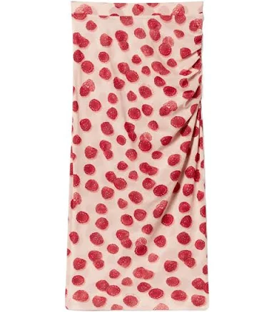 RASPBERRY PRINT MESH SKIRT, ROSA / S