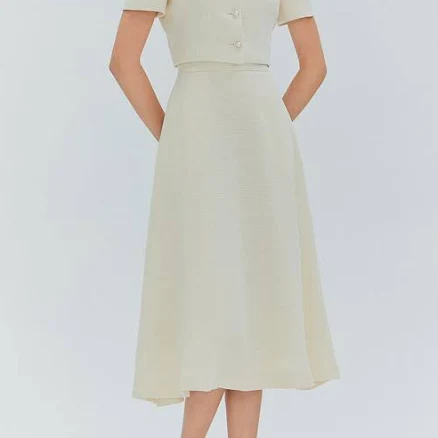 "IvanaHelsinki Russu Tweed Midi Skirt" by W Concept