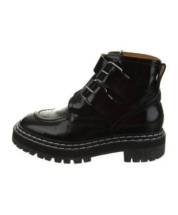 Proenza Schouler Lug-Sole Buckle Leather Boots